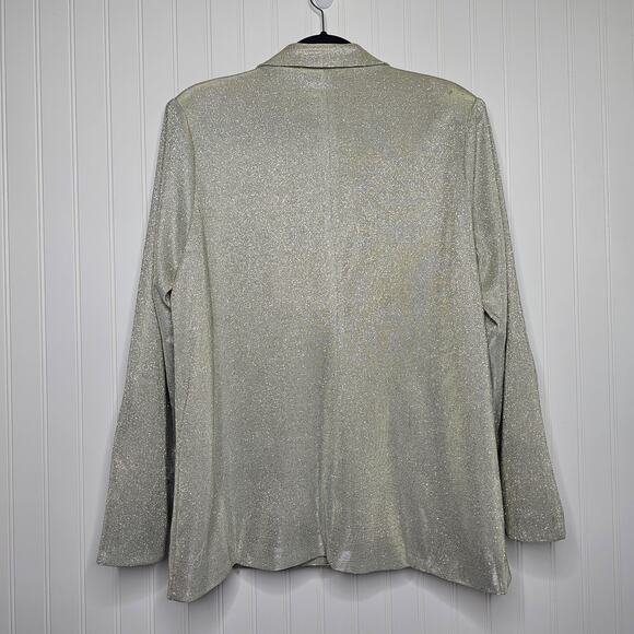 LELIS Magnifique Shine Glitter Blazer Size L Party Date Night Shimmer Disco Rave - Picture 3 of 9